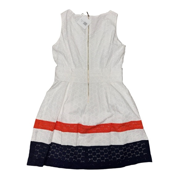 Duffield Lane A-line White and Red Midi Dress - Picture 3 of 4